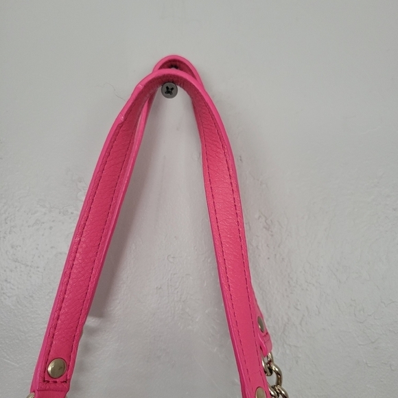 Kate Spade Phoebe Neon Pink Shoulder Bag Purse Chain Strap Girly Summer Spring - Picture 2 of 14